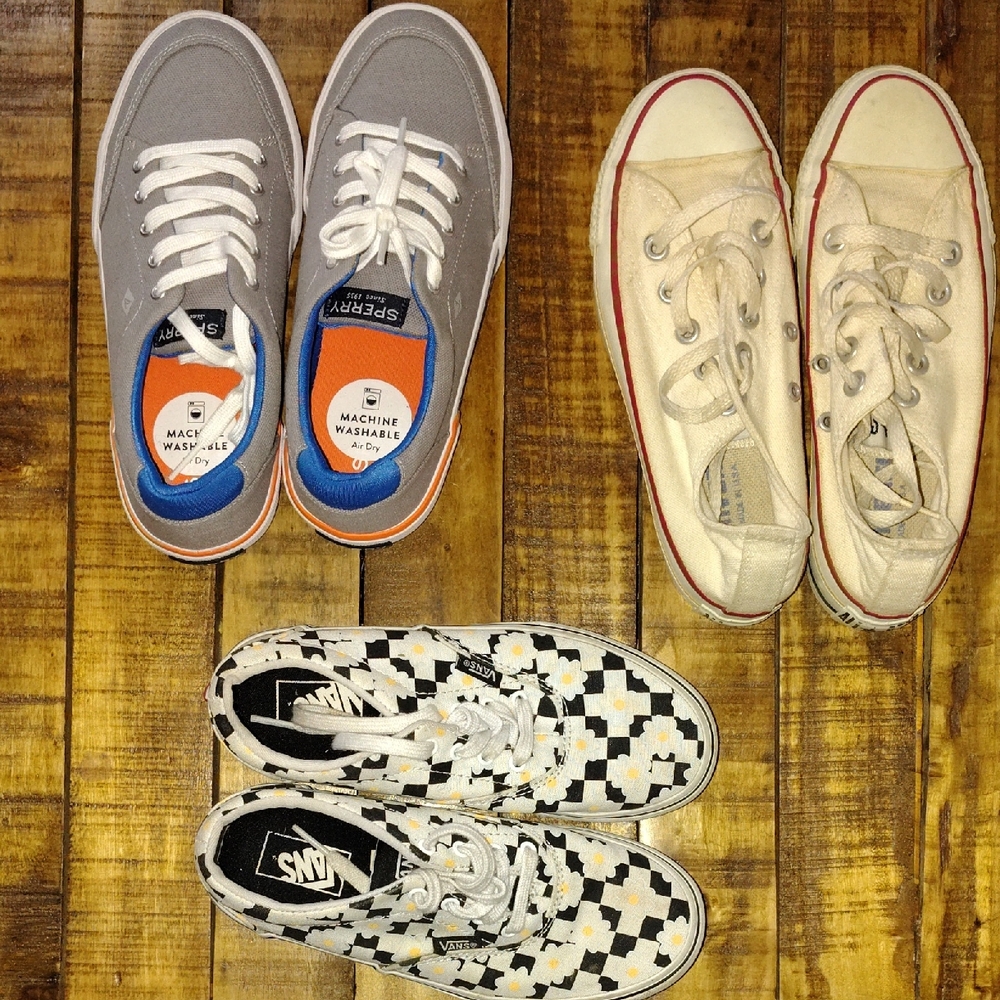 Gray and Blue Kids Shoes , Converse , Vans , Sperry